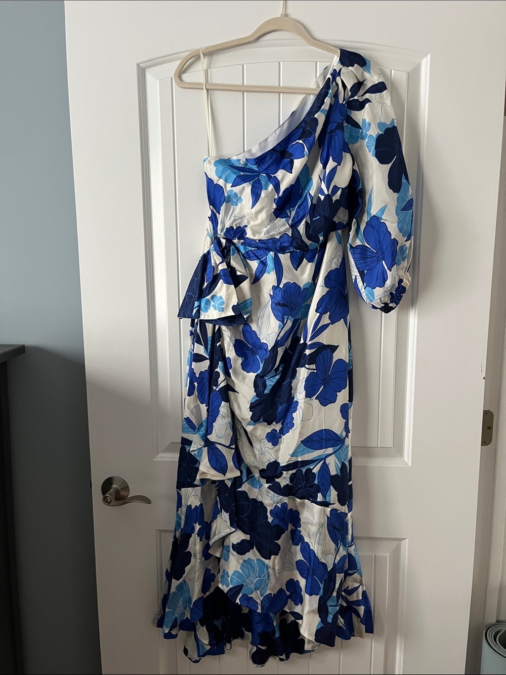 J. Crew Collection Blue Satin Dress